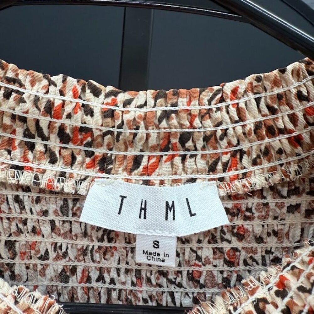 THML Animal Print Rouched Blouse - Picture 3 of 4